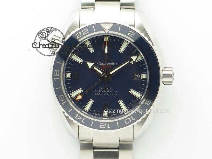 0413 Sustainable Planet Ocean Master Chronometer Chrono SS OM 1:1 Best Edition Black Dial On SS Bracelet A 8179